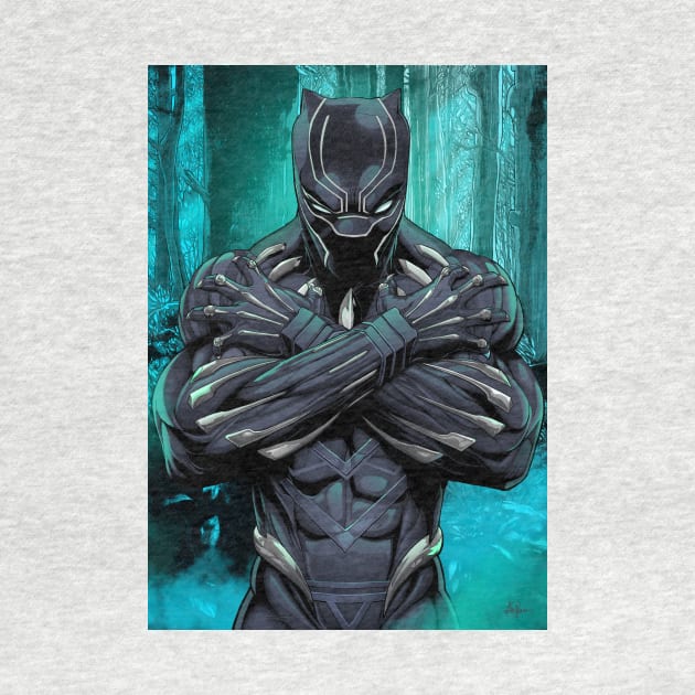 BLACK PANTHER (NEW COLOURS) by LeviCleemanArt